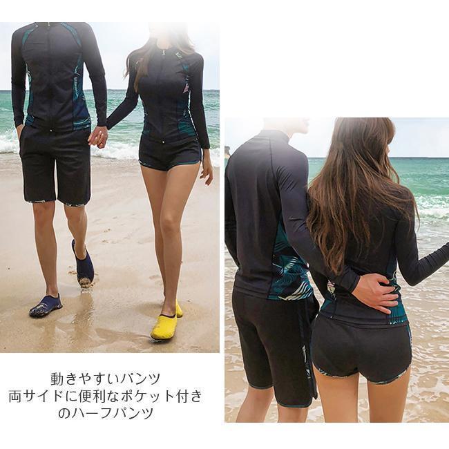 水着 レディース メンズ 長袖 ラッシュガード 5点/3点セット 体型カバー 日焼け対策 タンキニ ショートパンツ レギンス スポーツウェア | ブランド登録なし | 10