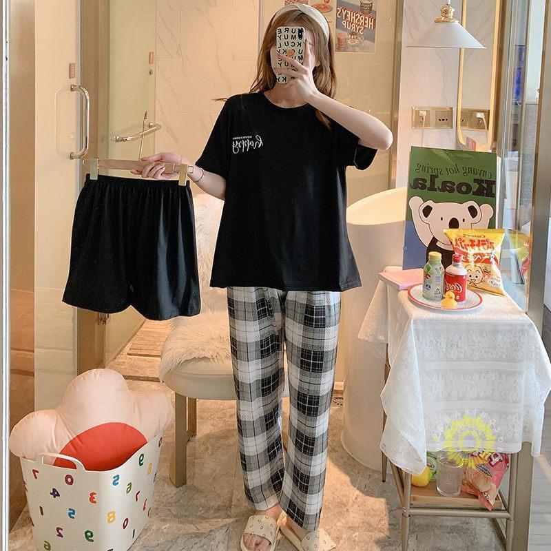 パジャマ ルームウェア レディース 3点セット セットアップ 半袖 夏 チェック柄 寝巻き 部屋着 涼しい サラサラ 柔らかい プレゼント | ブランド登録なし | 14