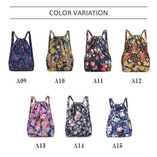 エコバッグ リュック リュックサック 花柄 ポケット A4 レディース 大容量 肩掛け おしゃれ 撥水 コンパクト 軽量 バッグ レディース | ブランド登録なし | 17