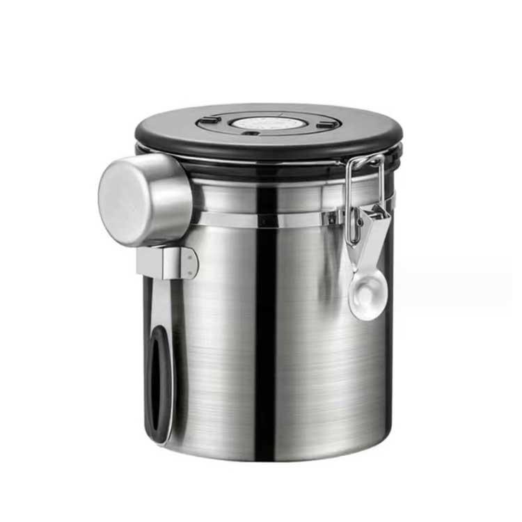 コーヒーキャニスター コーヒー豆 キャニスター コーヒー豆保存 コーヒー豆 容器 ステンレス 収納 円筒型 1200ml 密封容器 コーヒー缶 防湿保 | ブランド登録なし | 15