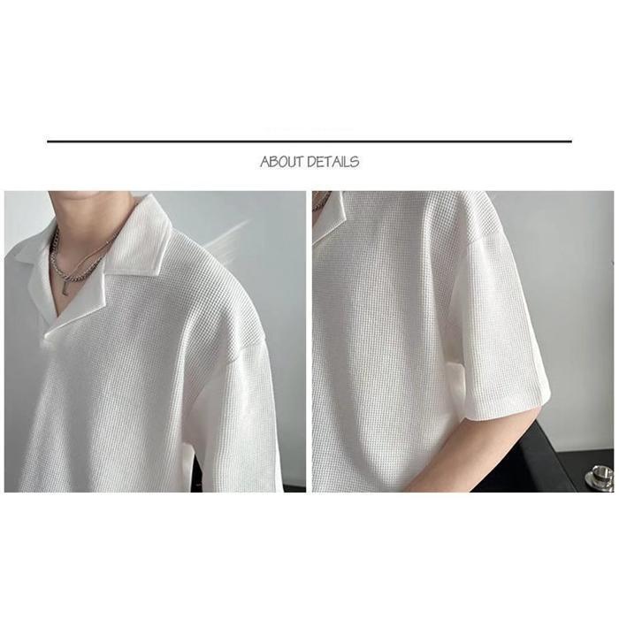 サマーニット ポロシャツ メンズ ス カジュアル 半袖ニット ゆったり 半袖 無地 薄手 ポロ Tシャツ 夏 父の日 | ブランド登録なし | 13
