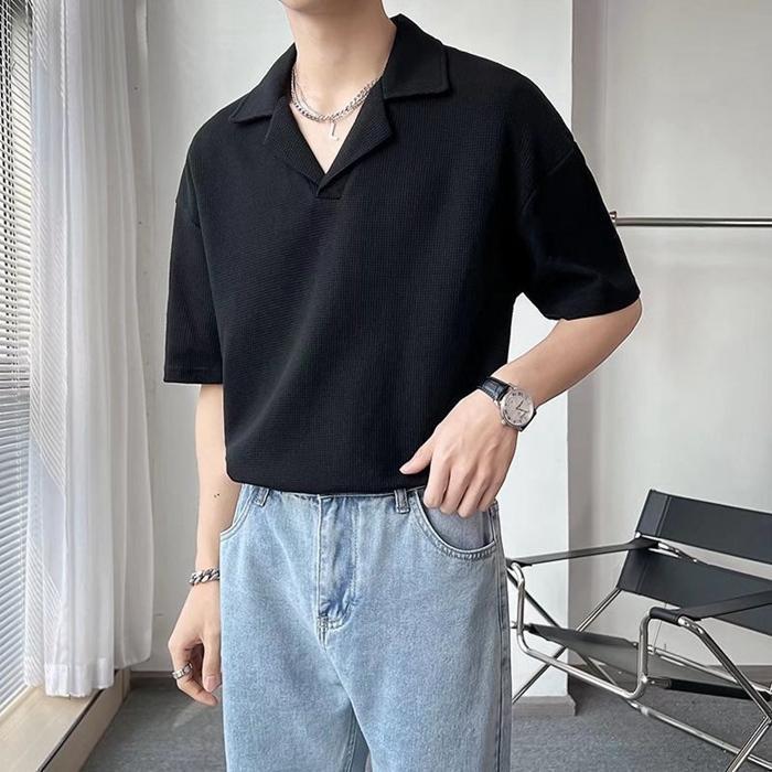 サマーニット ポロシャツ メンズ ス カジュアル 半袖ニット ゆったり 半袖 無地 薄手 ポロ Tシャツ 夏 父の日 | ブランド登録なし | 08