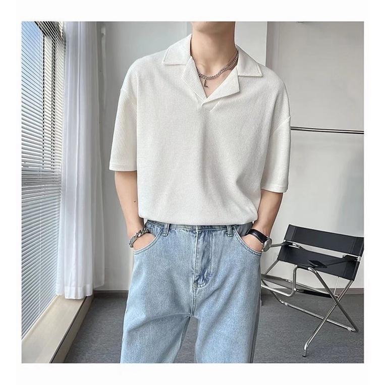 サマーニット ポロシャツ メンズ ス カジュアル 半袖ニット ゆったり 半袖 無地 薄手 ポロ Tシャツ 夏 父の日 | ブランド登録なし | 09