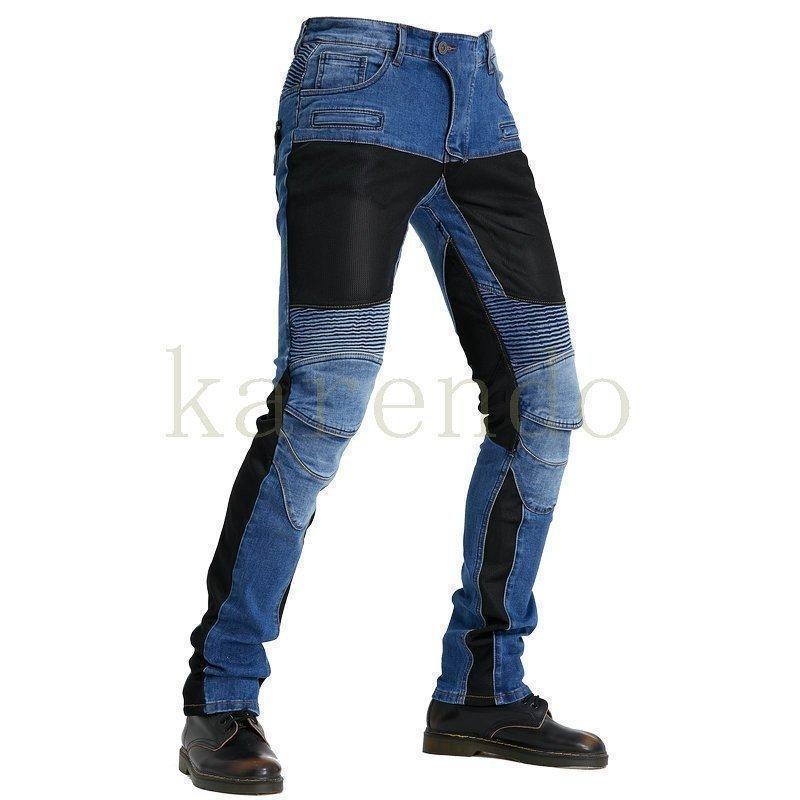 バイクパンツ デニム バイク用 ヒートガード付き メンズ ライダーパンツ ライディング 通気 防風 耐磨 プロテクター装備 膝用 夏秋冬 美脚パンツ | ブランド登録なし | 13