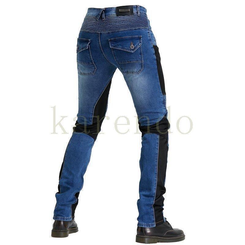 バイクパンツ デニム バイク用 ヒートガード付き メンズ ライダーパンツ ライディング 通気 防風 耐磨 プロテクター装備 膝用 夏秋冬 美脚パンツ | ブランド登録なし | 15