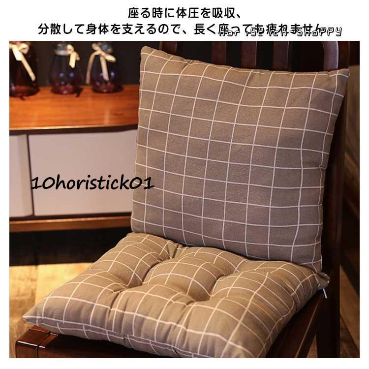 セパレートOK！2way 背もたれ付きクッション 椅子座布団 チェアクッション 背もたれ付き座布団 一体型 取り外し可能 背もたれ チェア 綿麻 座面 | ブランド登録なし | 13