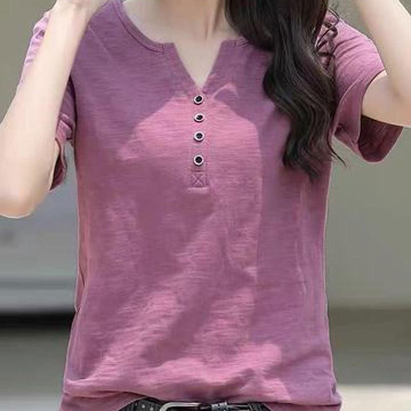 Tシャツ レディース カットソー ス シャツ 半袖 サマー 春夏 母の日 夏服 春服 Vネック インナー ルームウェア 着痩せ カジュアル | ブランド登録なし | 12