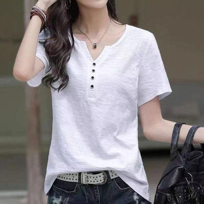 Tシャツ レディース カットソー ス シャツ 半袖 サマー 春夏 母の日 夏服 春服 Vネック インナー ルームウェア 着痩せ カジュアル | ブランド登録なし | 13