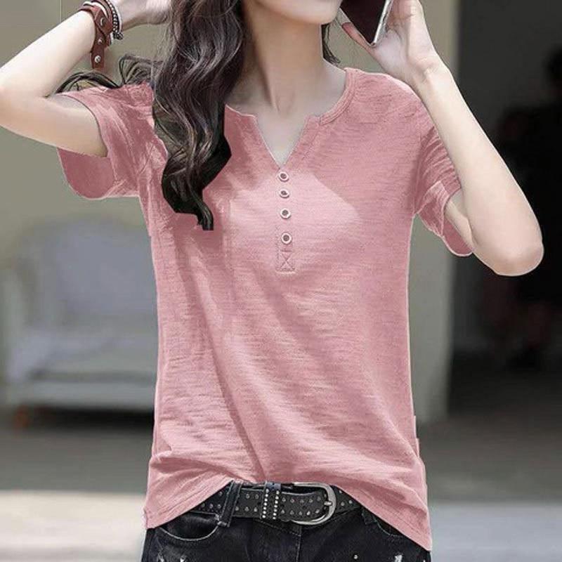 Tシャツ レディース カットソー ス シャツ 半袖 サマー 春夏 母の日 夏服 春服 Vネック インナー ルームウェア 着痩せ カジュアル | ブランド登録なし | 14