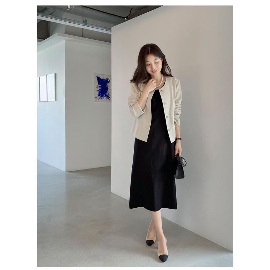 ノーカラージャケット レディース 夏 アウター 長袖 ミディアム丈 羽織り きれいめ 韓国風 ミセス 通勤 20代 30代 40代 新作 おしゃれ | ブランド登録なし | 13