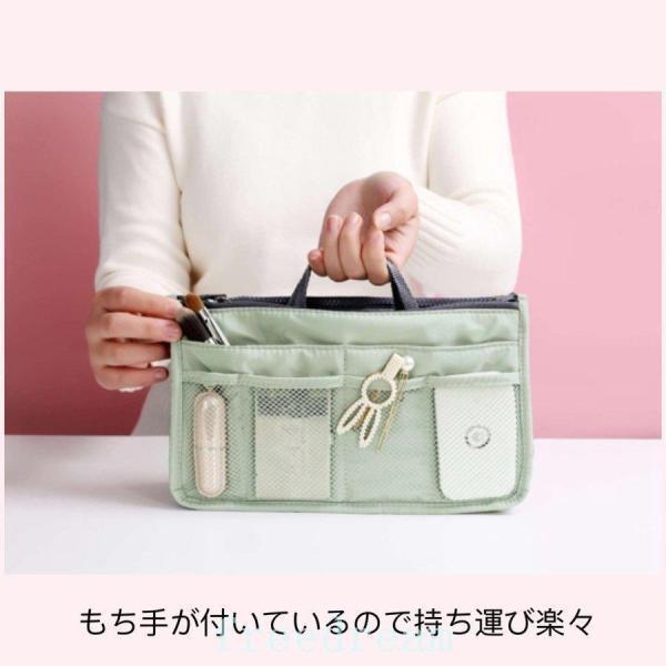 撥水薄型軽量ファスナー付きメッシュバッグインバッグナイロン男女兼用レディースメンズインナーバッグシンプル無印無地大きめ大容量 | ブランド登録なし | 02