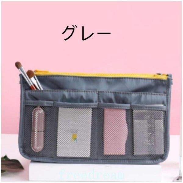 撥水薄型軽量ファスナー付きメッシュバッグインバッグナイロン男女兼用レディースメンズインナーバッグシンプル無印無地大きめ大容量 | ブランド登録なし | 07