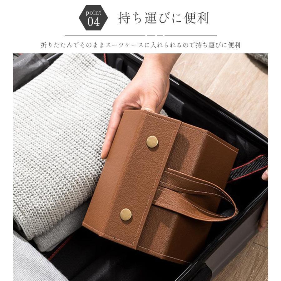 サングラス収納 メガネ収納 メガネケース サングラスケース メガネスタンド 複数収納壁掛け 折りたたみ式 3本収納 眼鏡ケースメガネ置き PUレザー | ブランド登録なし | 06