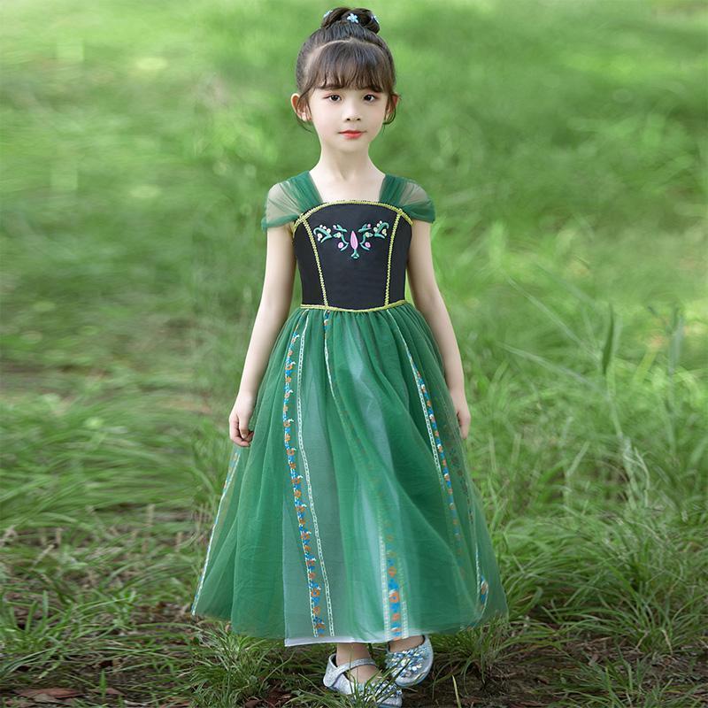 ハロウィン 衣装 子どもドレス 女の子 キッズ プリンセスドレス 仮装 アナ ドレス アナ雪 プリンセス コスチューム お姫様なりきり ワンピース | ブランド登録なし | 04