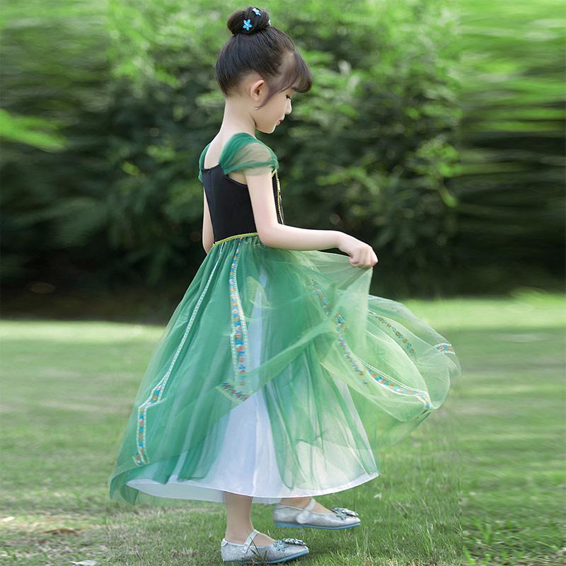 ハロウィン 衣装 子どもドレス 女の子 キッズ プリンセスドレス 仮装 アナ ドレス アナ雪 プリンセス コスチューム お姫様なりきり ワンピース | ブランド登録なし | 05