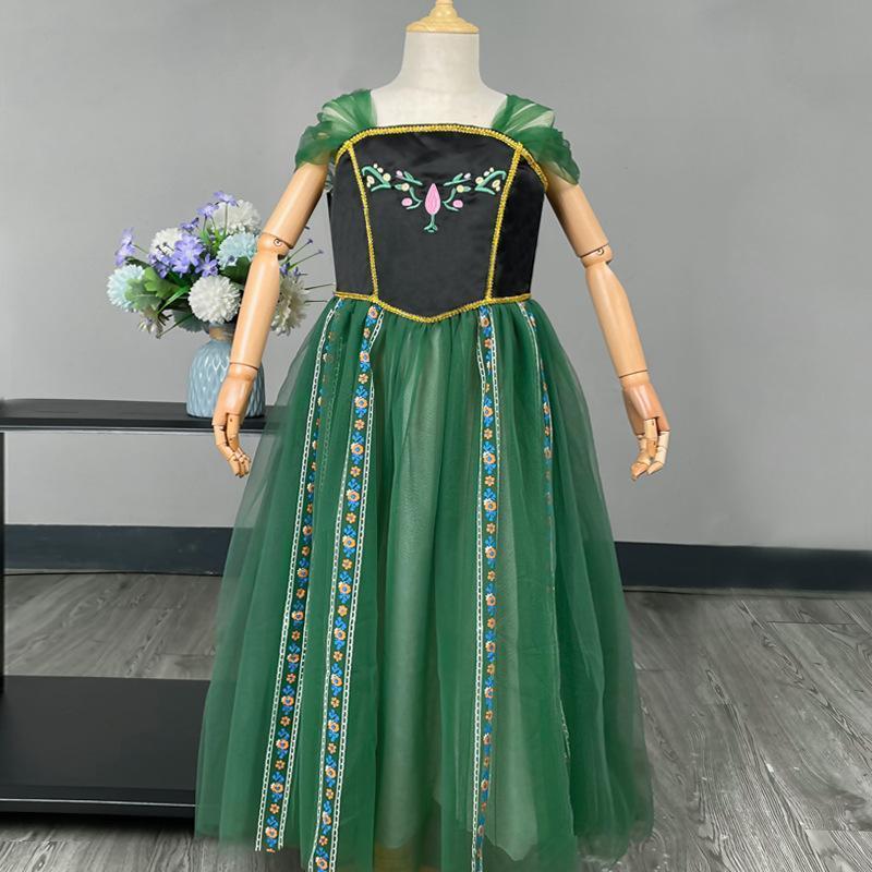 ハロウィン 衣装 子どもドレス 女の子 キッズ プリンセスドレス 仮装 アナ ドレス アナ雪 プリンセス コスチューム お姫様なりきり ワンピース | ブランド登録なし | 08