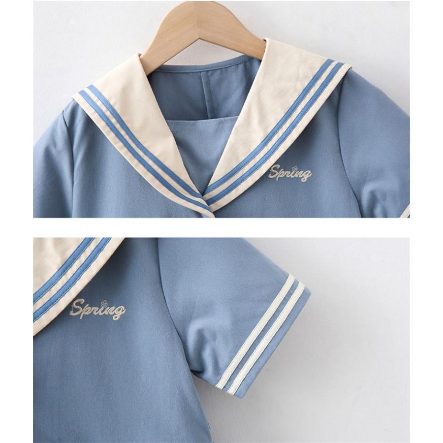 ワンピース キッズ 子供服 女の子 夏 ひざ丈 ギャザー おしゃれ カジュアル ハイウエストフリル 可愛い 小学生 無地 シンプル チュニック | ブランド登録なし | 11