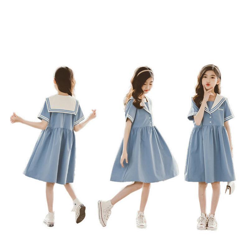 ワンピース キッズ 子供服 女の子 夏 ひざ丈 ギャザー おしゃれ カジュアル ハイウエストフリル 可愛い 小学生 無地 シンプル チュニック | ブランド登録なし | 06