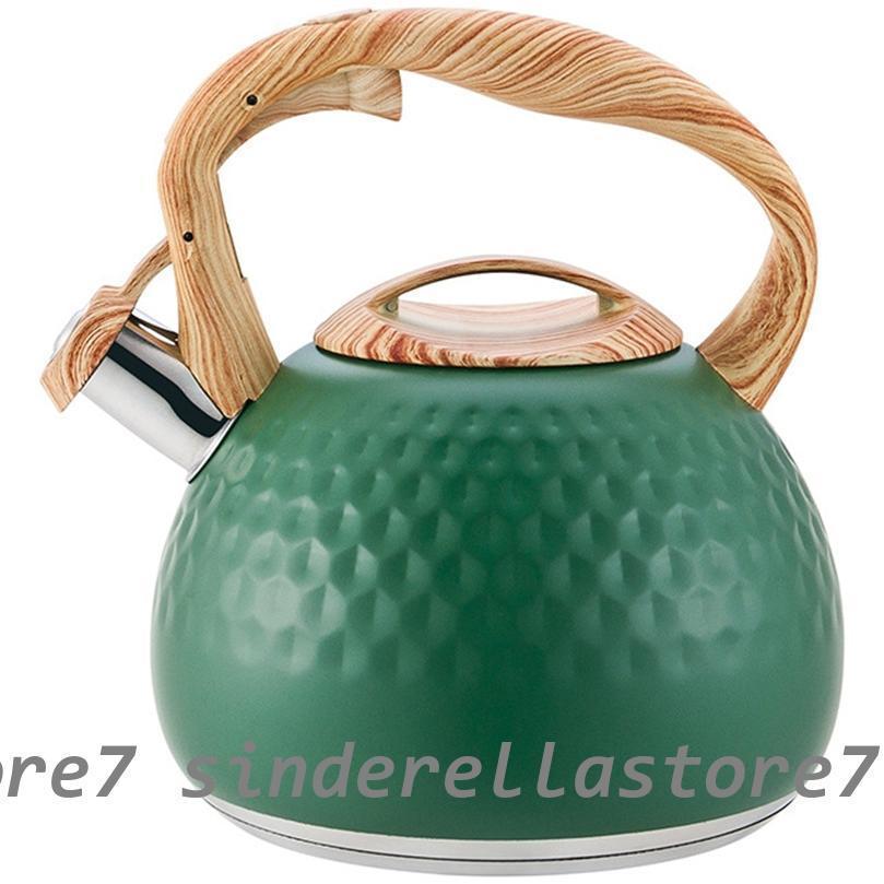 やかん 大容量 笛吹き ケトル 3L ガス火/IH対応 ステンレス やかん 木目ハンドル 笛吹きケトル 湯沸かし ティーケトル 簡単開閉 コンパクト | ブランド登録なし | 13