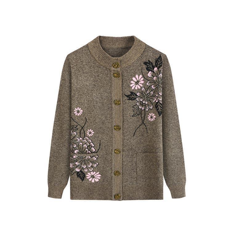 高齢者 60代 服 シニアファッション ミセス 秋冬 70代 羽織物 ニットカーディガン おばあちゃん カーディガン レディース 老人 誕生日 前開き | ブランド登録なし | 14