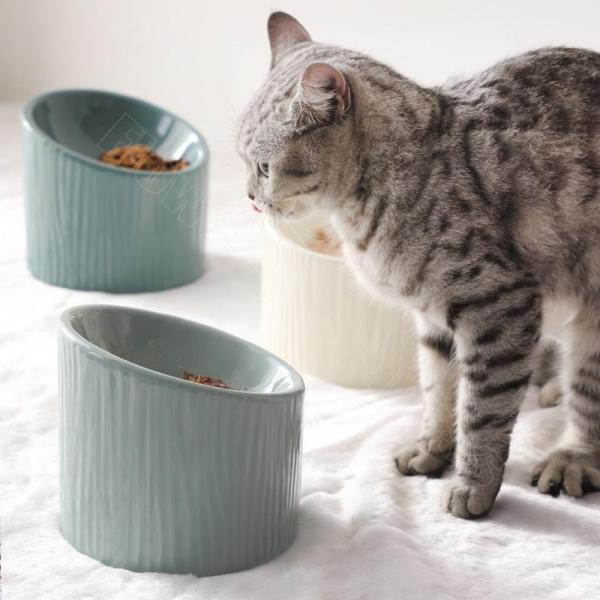 傾斜がある 15度 脚付 ペット ボウル 犬 猫食器 陶器 ウォーター ボウル 犬猫用餌入れ水入れ水飲みボウル ペット皿滑り止め 安定感 手入れ簡単 | ブランド登録なし