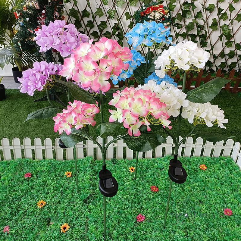 アジサイ ガーデンライト ソーラー あじさい 紫陽花 イルミネーション 光る 庭 花壇 ガーデニング 屋外 LEDライト 簡単 コンセント | ブランド登録なし | 13