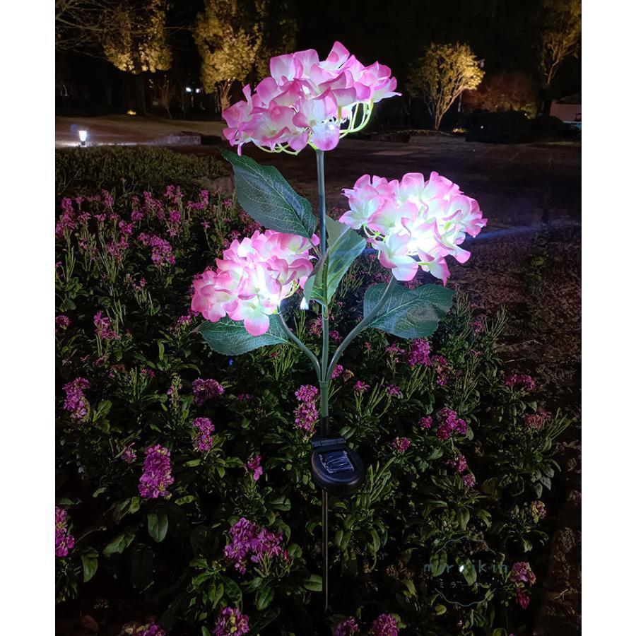 アジサイ ガーデンライト ソーラー あじさい 紫陽花 イルミネーション 光る 庭 花壇 ガーデニング 屋外 LEDライト 簡単 コンセント | ブランド登録なし | 15