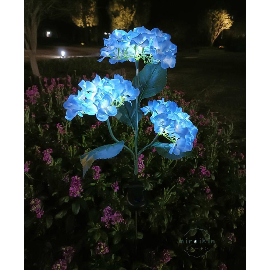 アジサイ ガーデンライト ソーラー あじさい 紫陽花 イルミネーション 光る 庭 花壇 ガーデニング 屋外 LEDライト 簡単 コンセント | ブランド登録なし | 16