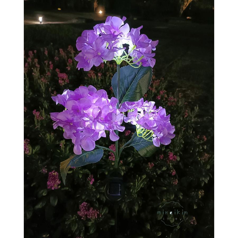 アジサイ ガーデンライト ソーラー あじさい 紫陽花 イルミネーション 光る 庭 花壇 ガーデニング 屋外 LEDライト 簡単 コンセント | ブランド登録なし | 17