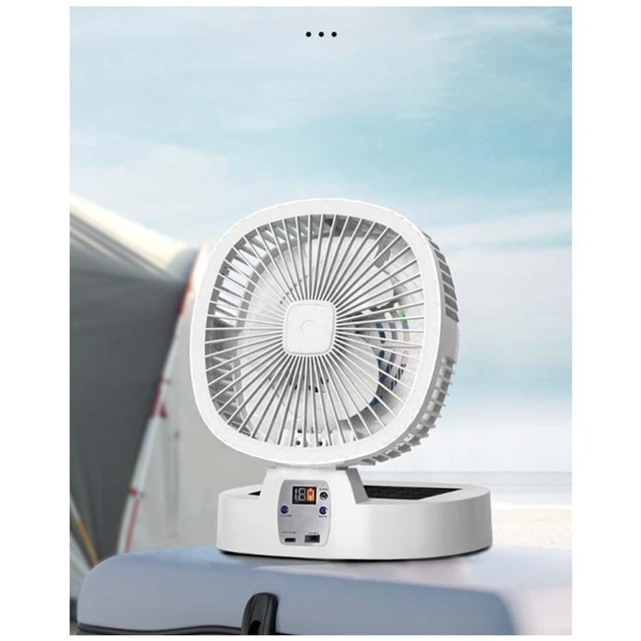 ソーラーパワーファン 太陽光充電 サーキュレーター 扇風機 アウトドア ソーラー コードレス ファン 扇風機 ソーラー キャンプ扇風機 卓上 小型 扇 | ブランド登録なし | 12