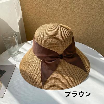麦わら帽子 レディース むぎわら帽子 つば広 ビーチ 蝶結び 旅行用 UVカット 紫外線カット 折りたたみ可能 小顔効果夏季 夏用 旅行 | ブランド登録なし | 17