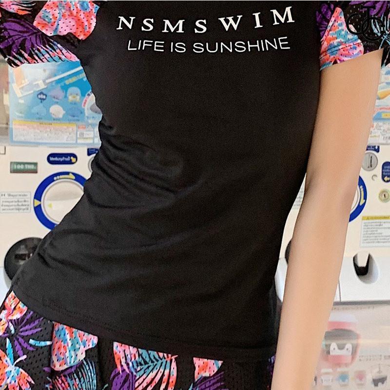 水着 レディース 体型カバー 半袖 2点セット タンキニ ショートパンツ 通販 フィットネス スポーツ セパレート ビーチ プール ジム運動用 水着 | ブランド登録なし | 10