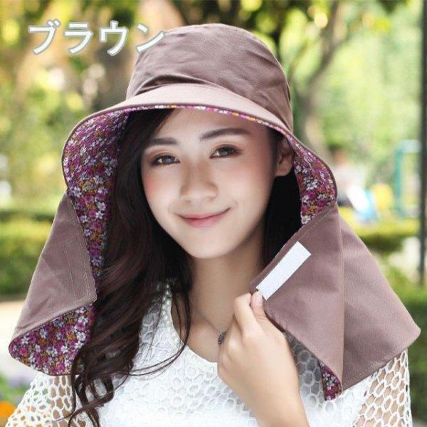 帽子 ハット サンバイザー 日除け日 焼け防止 UVカット レディース 夏 かわいい コットン リバーシブル 自転車 ガーデニング 庭仕事 | ブランド登録なし | 09
