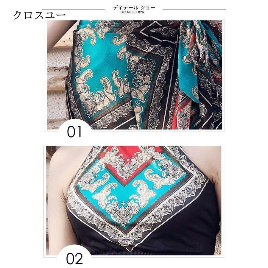 タンキニ レディース ビキニ 水着 ３点セット スイムウェア エスニック柄 パレオ 水泳服 ワイヤー無し ホルターネック ビーチウェア | ブランド登録なし | 09