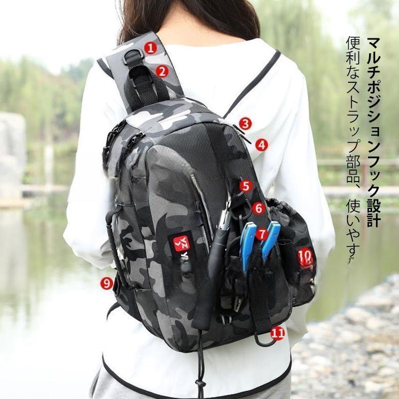 釣り バッグ フィッシングバッグ 釣りバック 大容量 防水 釣り道具収納 3WAY 多機能バッグ ショルダー ウエスト アウトドア 釣り愛好家 | ブランド登録なし | 02
