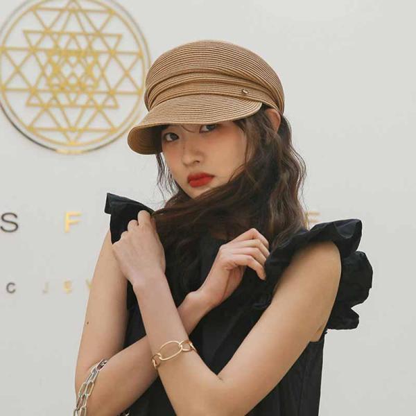 麦わら帽子 UVカット ストローハット キャスケット 帽子 レディース 春 夏 秋 遮光100％ 日よけ 紫外線対策 折りたたみ 自転車 小顔効果 | ブランド登録なし | 13