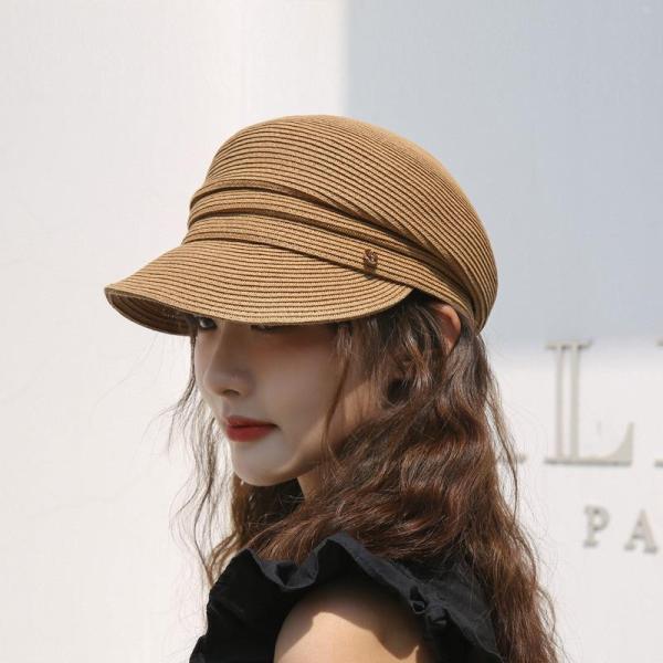麦わら帽子 UVカット ストローハット キャスケット 帽子 レディース 春 夏 秋 遮光100％ 日よけ 紫外線対策 折りたたみ 自転車 小顔効果 | ブランド登録なし | 08
