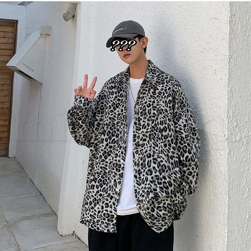 長袖シャツ メンズ 柄シャツ 豹柄 折り襟 前開き ス カジュアル ストリート系 ゆったり ファッション 春秋 21年秋新作 きれいめ おしゃれ | ブランド登録なし | 04
