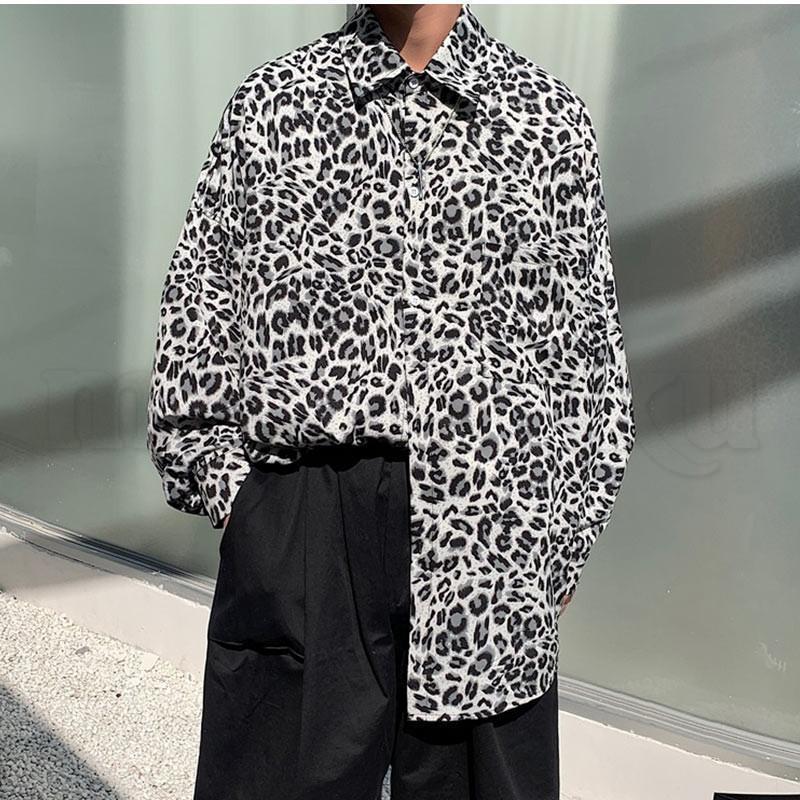 長袖シャツ メンズ 柄シャツ 豹柄 折り襟 前開き ス カジュアル ストリート系 ゆったり ファッション 春秋 21年秋新作 きれいめ おしゃれ | ブランド登録なし | 08