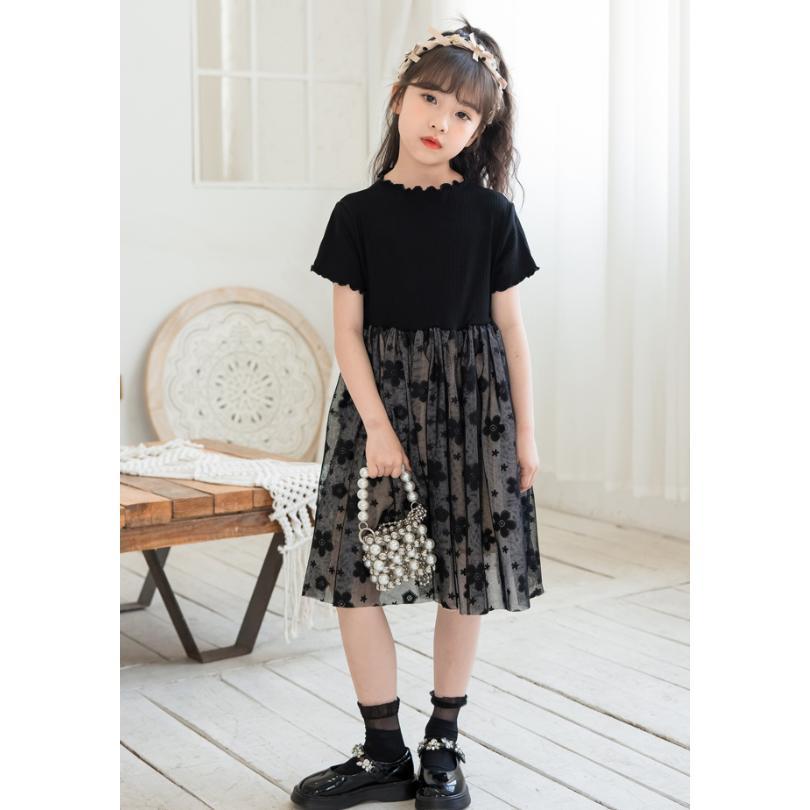 子供ドレス 子どもドレスフォーマルピアノ発表会ドレス 黒 女の子ワンピースキッズコンクールセレモニーキッズドレス 結婚式 | ブランド登録なし | 02