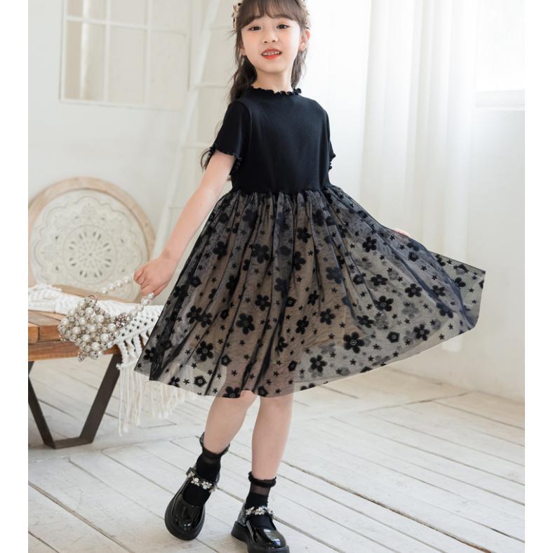 子供ドレス 子どもドレスフォーマルピアノ発表会ドレス 黒 女の子ワンピースキッズコンクールセレモニーキッズドレス 結婚式 | ブランド登録なし | 03