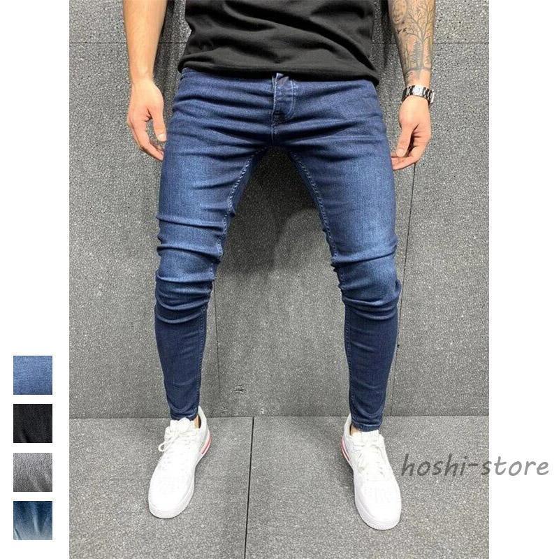 デニムパンツ メンズ スキニーパンツ スキニーデニム ストレッチ ジーンズ ジーパン 細身 スリム 夏 秋 アメカジ | ブランド登録なし | 01