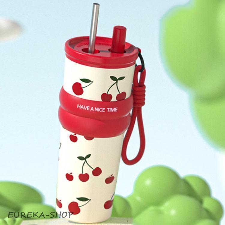 710ml タンブラー セラミック 二重構造 真空 セラミックタンブラー 蓋付き ストロー付き 炭酸 保冷 耐熱 保温 携帯 持ち運び コーヒーカ | ブランド登録なし | 01