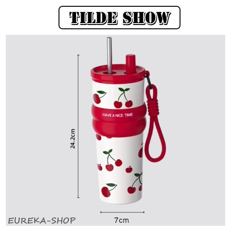 710ml タンブラー セラミック 二重構造 真空 セラミックタンブラー 蓋付き ストロー付き 炭酸 保冷 耐熱 保温 携帯 持ち運び コーヒーカ | ブランド登録なし | 07