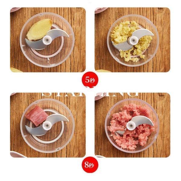 5秒でニンニクみじん切りができる! みじん切り チョッパー 電動 プロセッサー フードチョッパー　玉ねぎみじん切り ニンニクみじん切り | ブランド登録なし | 08