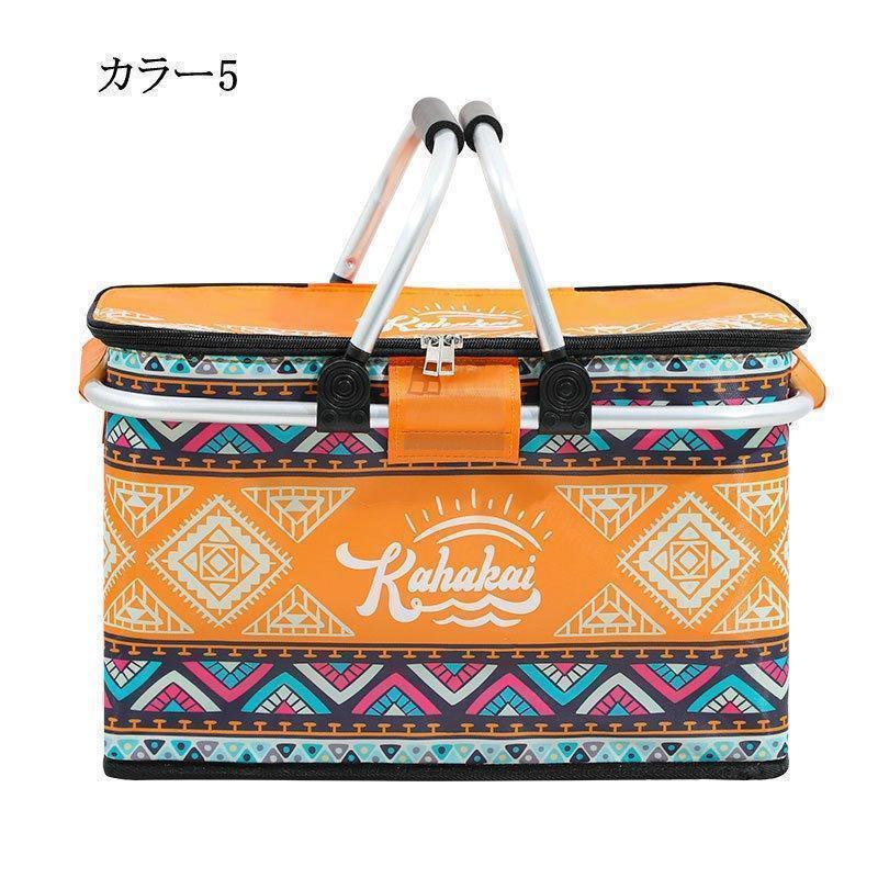 保冷バッグ保冷バスケットピクニック保冷保温レジカゴバッグエコバッグ大容量折りたたみクーラーバッグかごバッグ運動会レジャーアウトドア | ブランド登録なし | 05