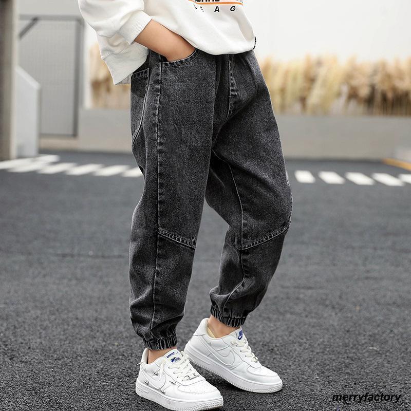 サルエルパンツ 子供 男児 薄手 デニムパンツ 夏 キッズ Ｇパン 男の子 ジーンズ ゆったり ウエストゴム ジュニア 長ズボン ロングパンツ | ブランド登録なし | 12
