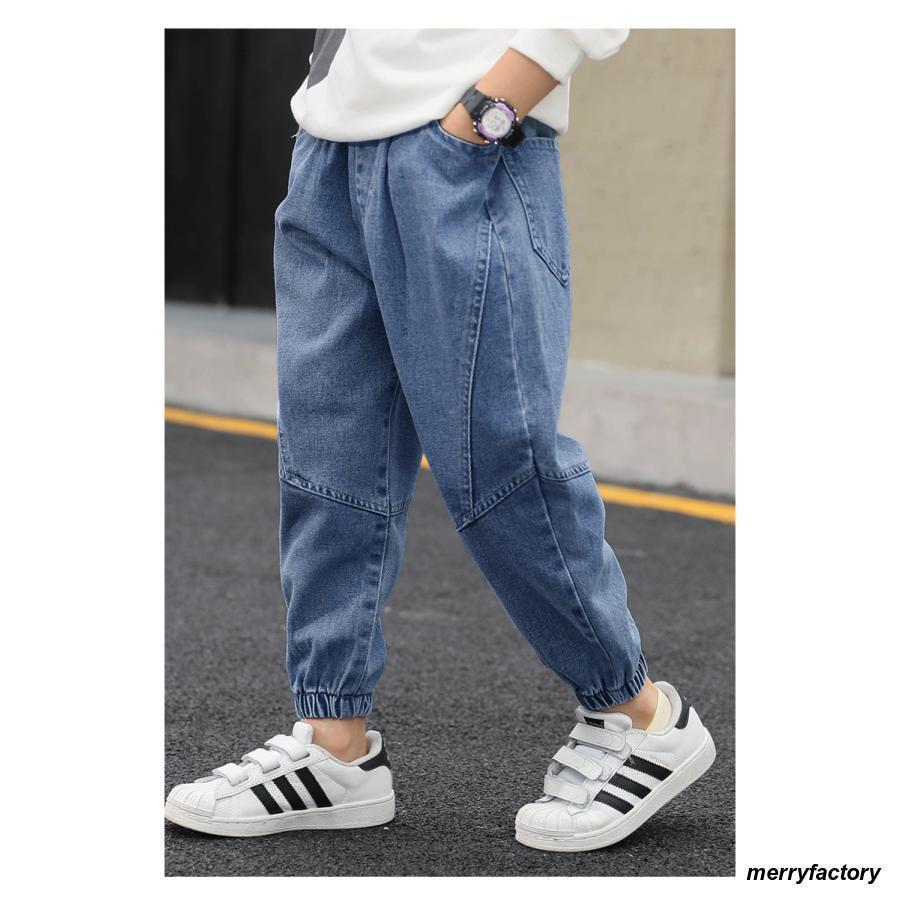 サルエルパンツ 子供 男児 薄手 デニムパンツ 夏 キッズ Ｇパン 男の子 ジーンズ ゆったり ウエストゴム ジュニア 長ズボン ロングパンツ | ブランド登録なし | 05