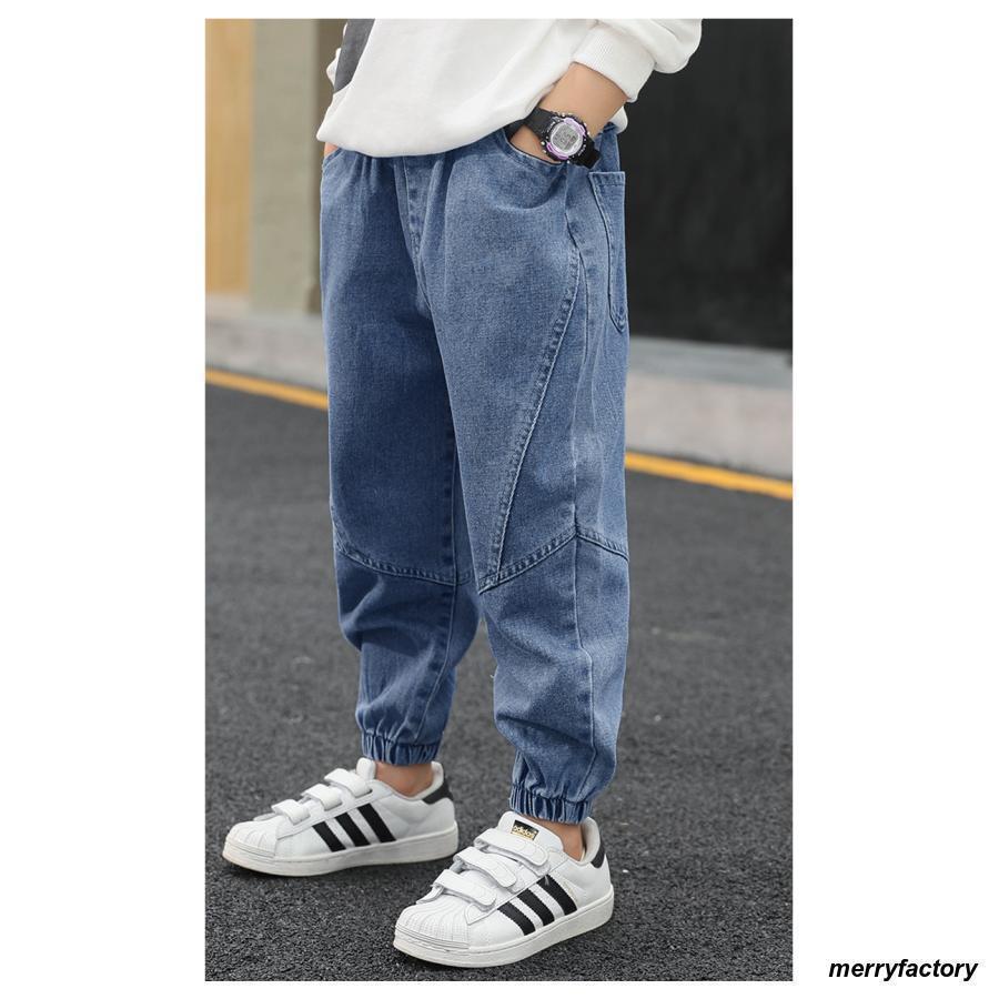 サルエルパンツ 子供 男児 薄手 デニムパンツ 夏 キッズ Ｇパン 男の子 ジーンズ ゆったり ウエストゴム ジュニア 長ズボン ロングパンツ | ブランド登録なし | 06