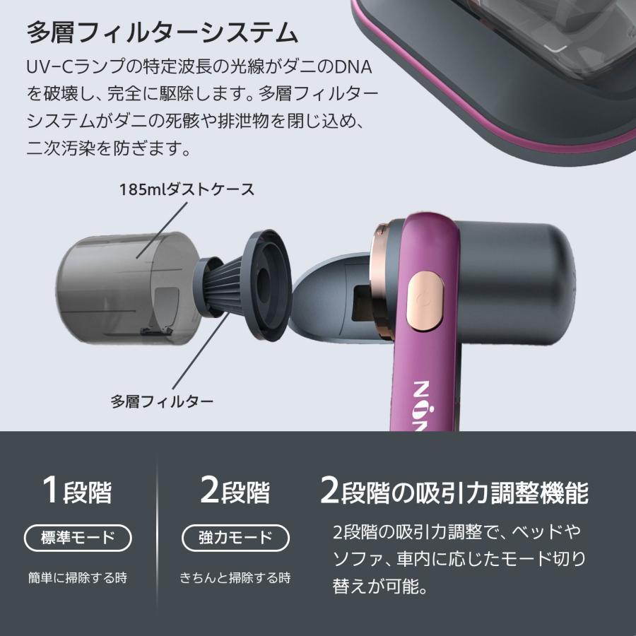 布団クリーナー 布団用掃除機 ダニ取り掃除機 ベット掃除機 ふとんたたき 10000Kpa UVライト UV除菌 高速たたき 吸引 花粉 ミニ | ブランド登録なし | 06